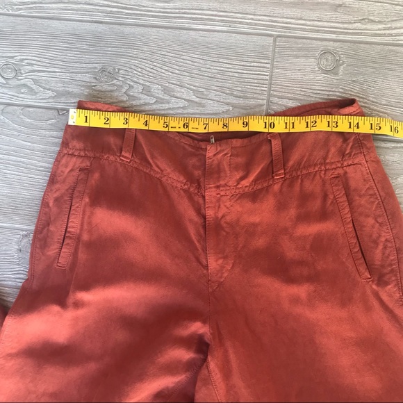 SUGAR PRODUCT Burnt Orange Linen Rayon Trouser - Picture 5 of 15